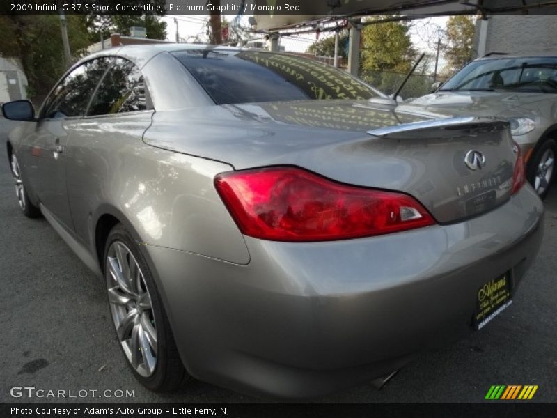 Platinum Graphite / Monaco Red 2009 Infiniti G 37 S Sport Convertible
