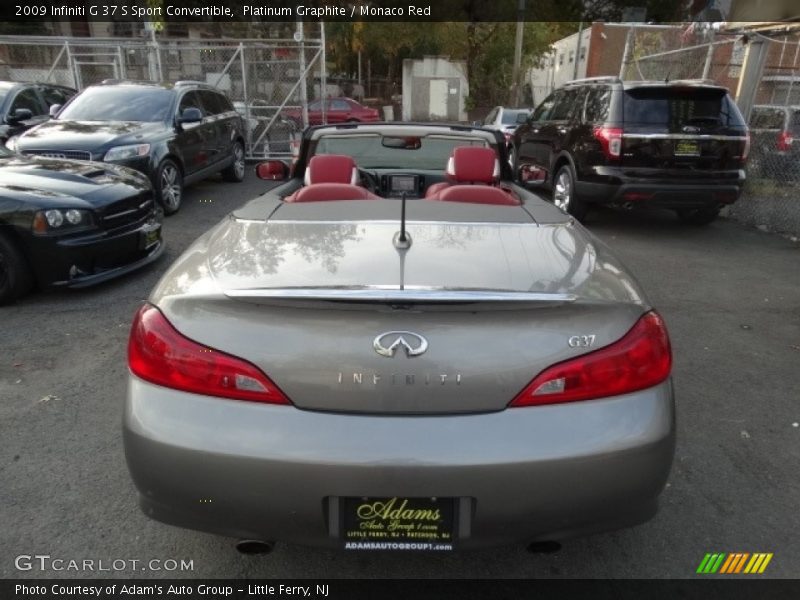 Platinum Graphite / Monaco Red 2009 Infiniti G 37 S Sport Convertible