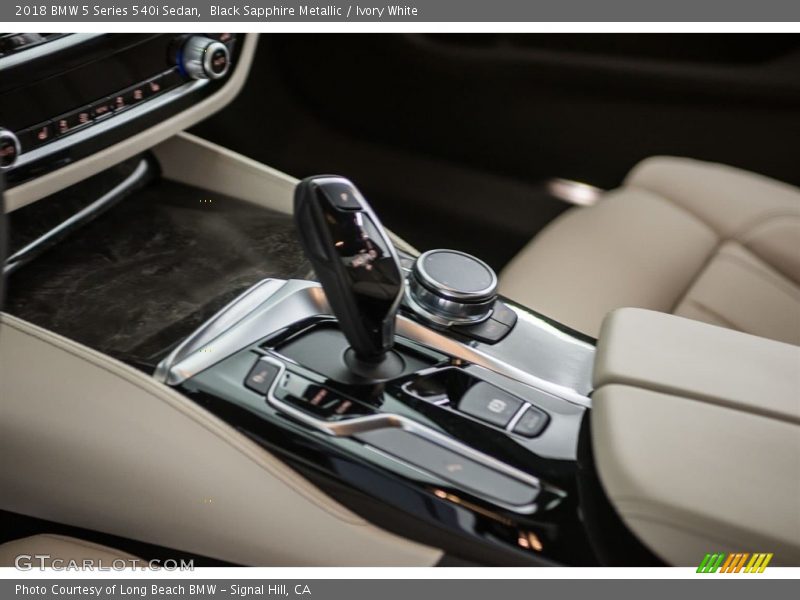 Black Sapphire Metallic / Ivory White 2018 BMW 5 Series 540i Sedan