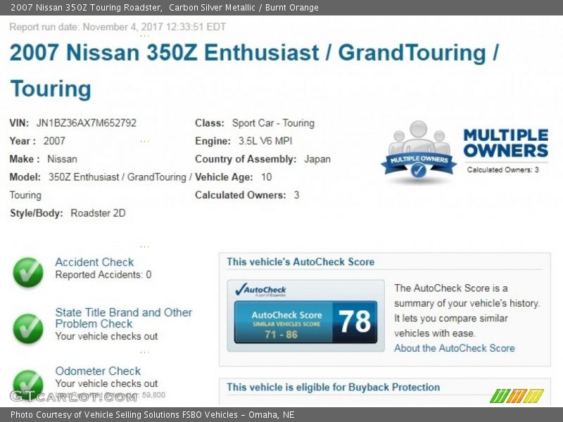 Carbon Silver Metallic / Burnt Orange 2007 Nissan 350Z Touring Roadster