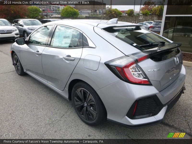 Lunar Silver Metallic / Black 2018 Honda Civic EX Hatchback