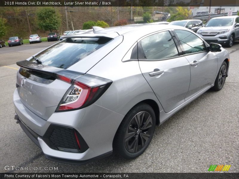 Lunar Silver Metallic / Black 2018 Honda Civic EX Hatchback