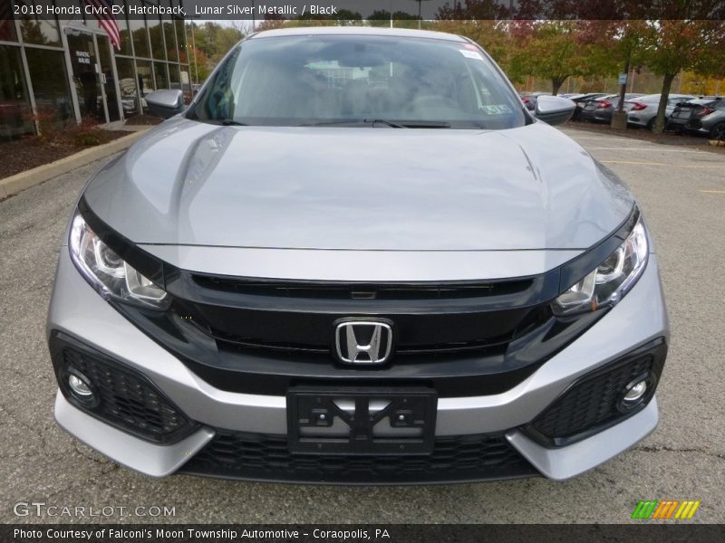 Lunar Silver Metallic / Black 2018 Honda Civic EX Hatchback