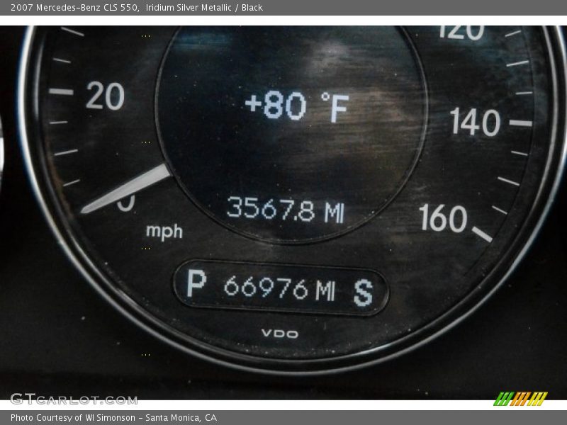 Iridium Silver Metallic / Black 2007 Mercedes-Benz CLS 550