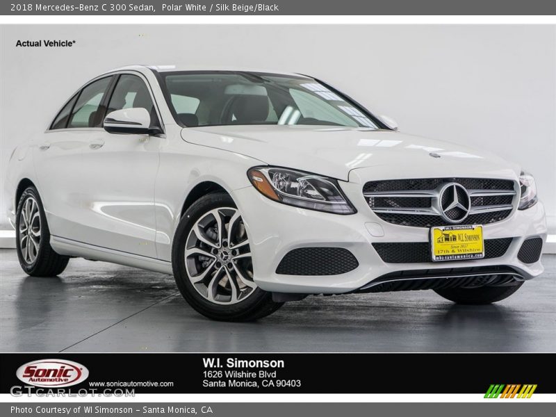 Polar White / Silk Beige/Black 2018 Mercedes-Benz C 300 Sedan