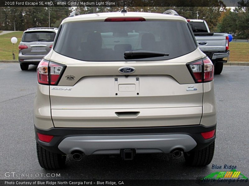 White Gold / Medium Light Stone 2018 Ford Escape SE 4WD