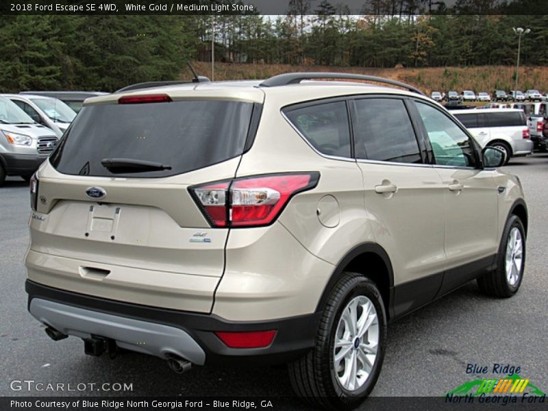 White Gold / Medium Light Stone 2018 Ford Escape SE 4WD
