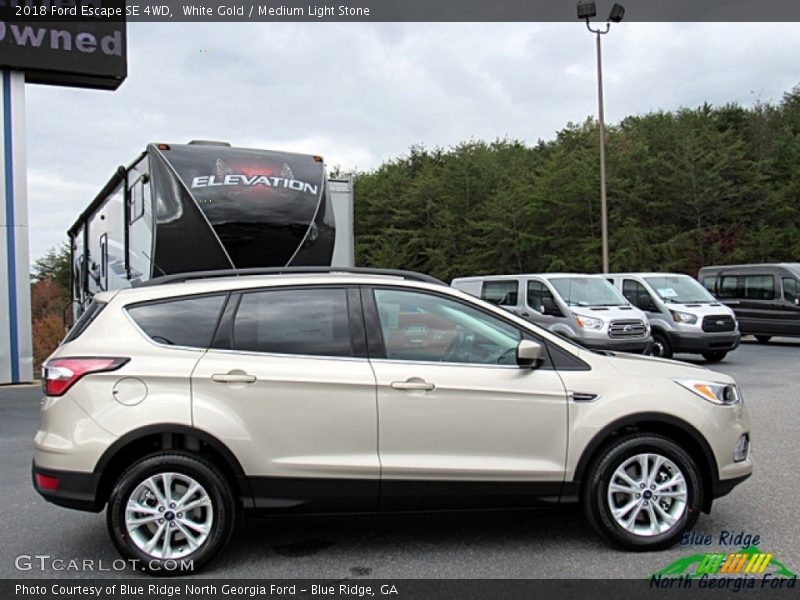 White Gold / Medium Light Stone 2018 Ford Escape SE 4WD