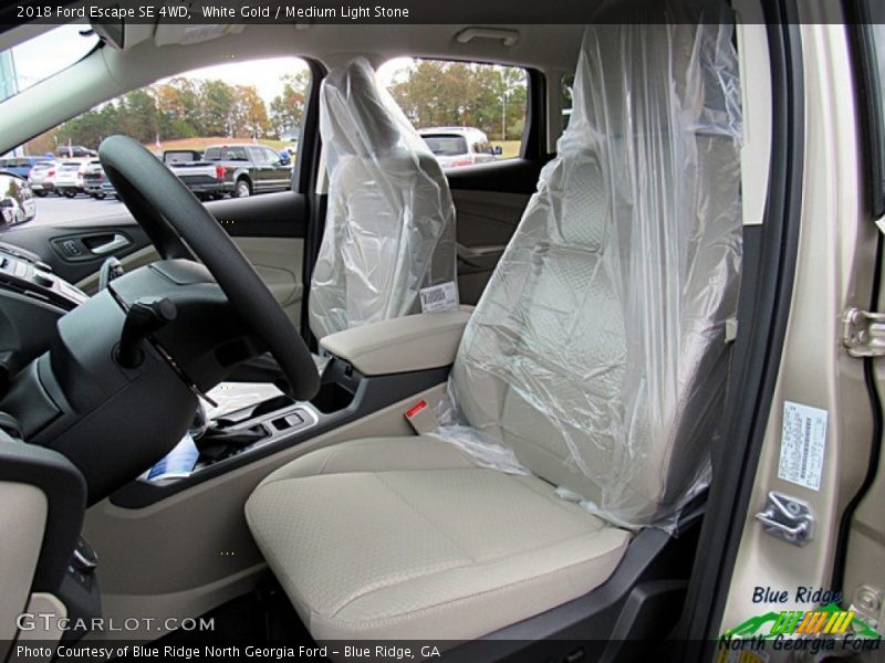 White Gold / Medium Light Stone 2018 Ford Escape SE 4WD