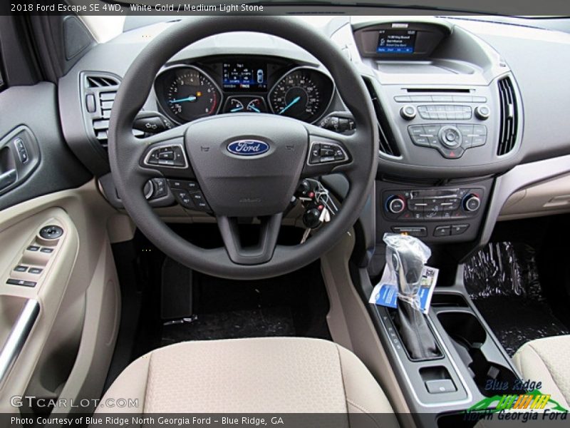 White Gold / Medium Light Stone 2018 Ford Escape SE 4WD