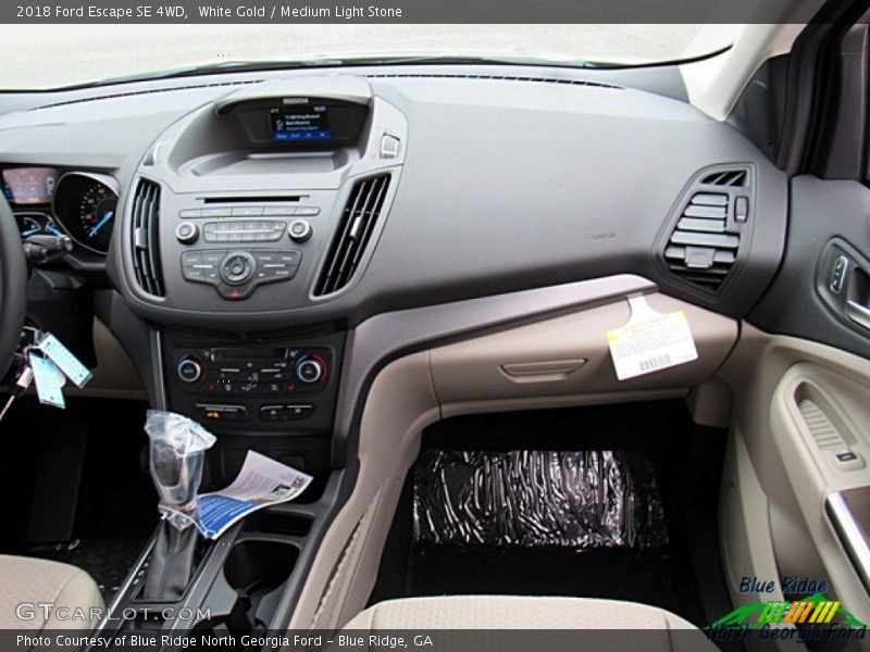 White Gold / Medium Light Stone 2018 Ford Escape SE 4WD
