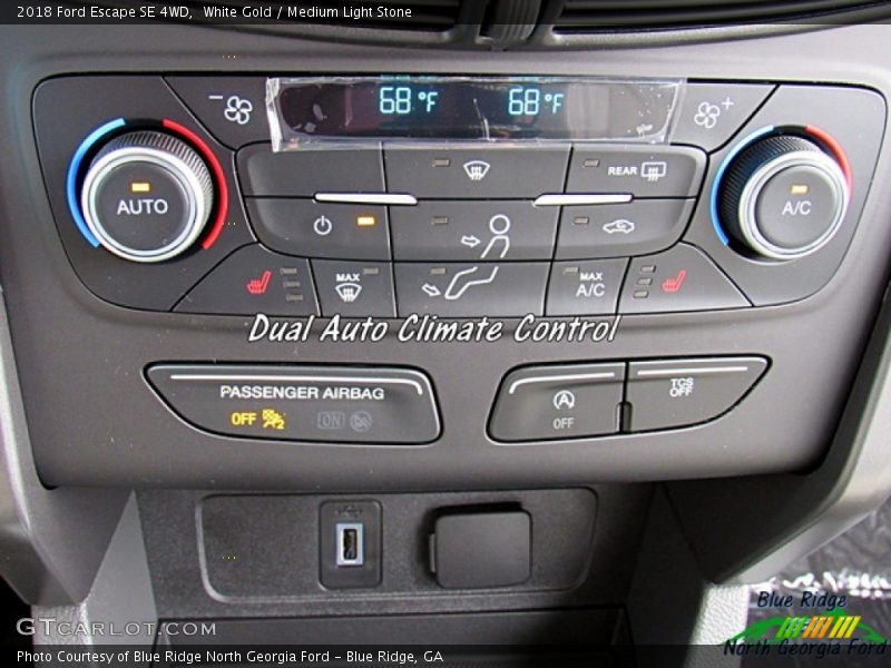 White Gold / Medium Light Stone 2018 Ford Escape SE 4WD