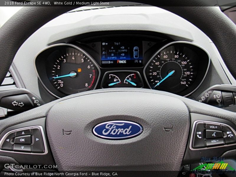 White Gold / Medium Light Stone 2018 Ford Escape SE 4WD