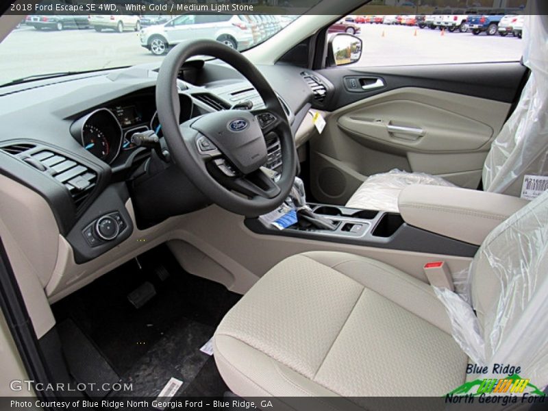 White Gold / Medium Light Stone 2018 Ford Escape SE 4WD