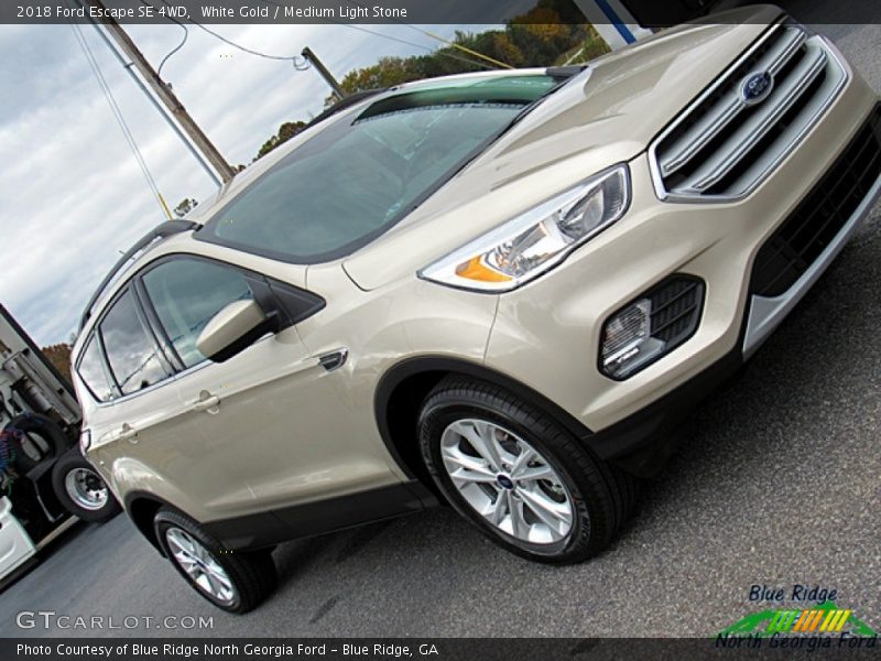 White Gold / Medium Light Stone 2018 Ford Escape SE 4WD