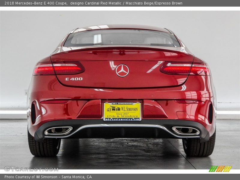 designo Cardinal Red Metallic / Macchiato Beige/Espresso Brown 2018 Mercedes-Benz E 400 Coupe