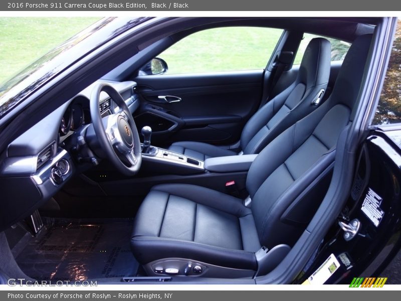Front Seat of 2016 911 Carrera Coupe Black Edition