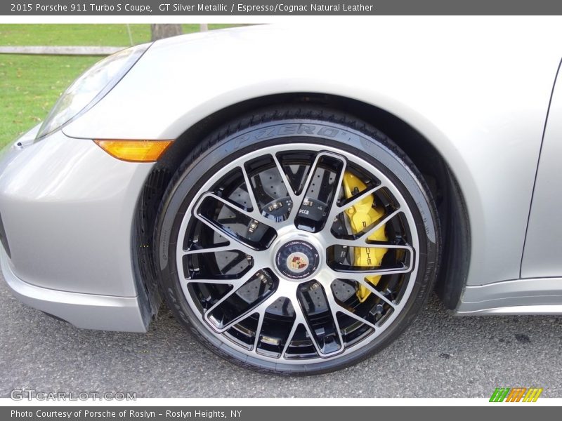 GT Silver Metallic / Espresso/Cognac Natural Leather 2015 Porsche 911 Turbo S Coupe