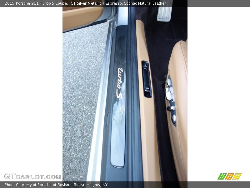 GT Silver Metallic / Espresso/Cognac Natural Leather 2015 Porsche 911 Turbo S Coupe