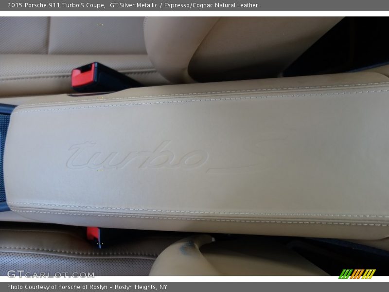 GT Silver Metallic / Espresso/Cognac Natural Leather 2015 Porsche 911 Turbo S Coupe