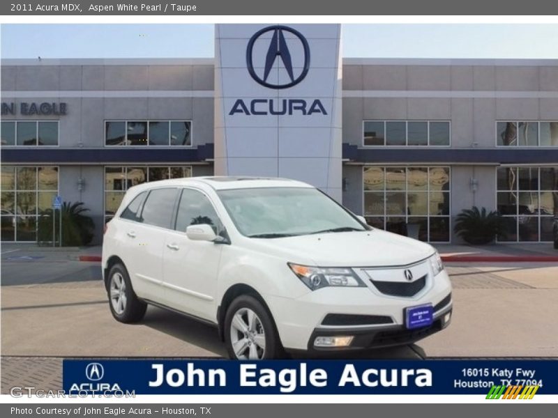 Aspen White Pearl / Taupe 2011 Acura MDX