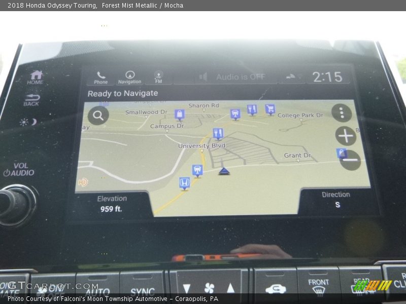 Forest Mist Metallic / Mocha 2018 Honda Odyssey Touring