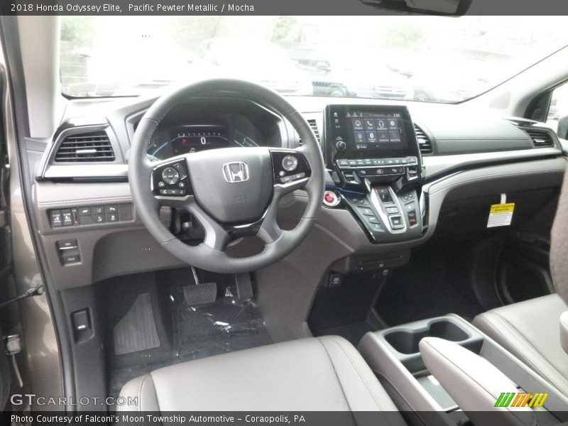 Pacific Pewter Metallic / Mocha 2018 Honda Odyssey Elite
