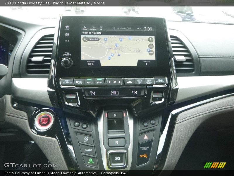 Pacific Pewter Metallic / Mocha 2018 Honda Odyssey Elite