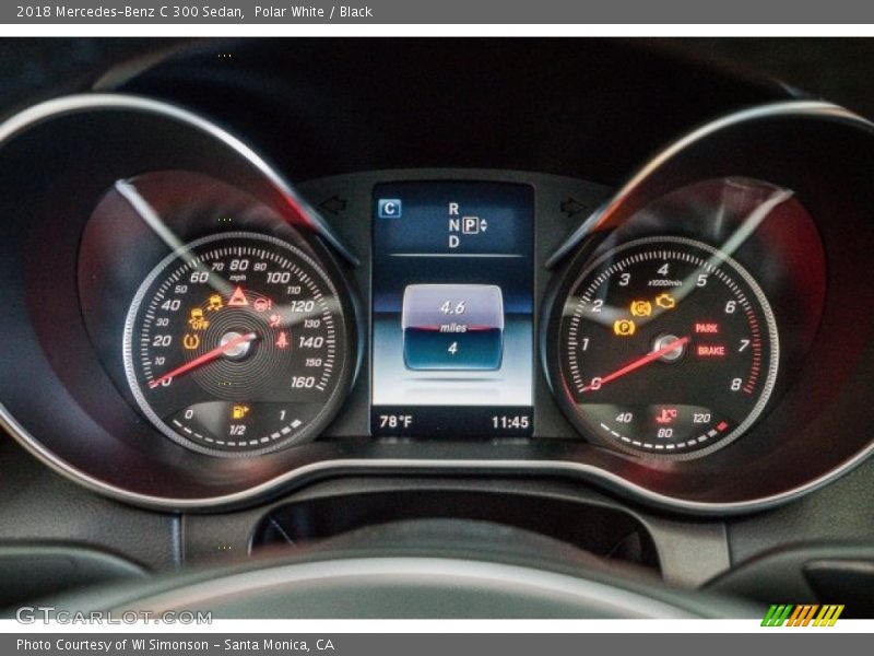 Polar White / Black 2018 Mercedes-Benz C 300 Sedan