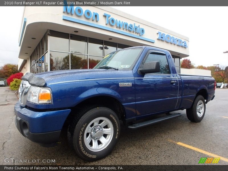 Vista Blue Metallic / Medium Dark Flint 2010 Ford Ranger XLT Regular Cab