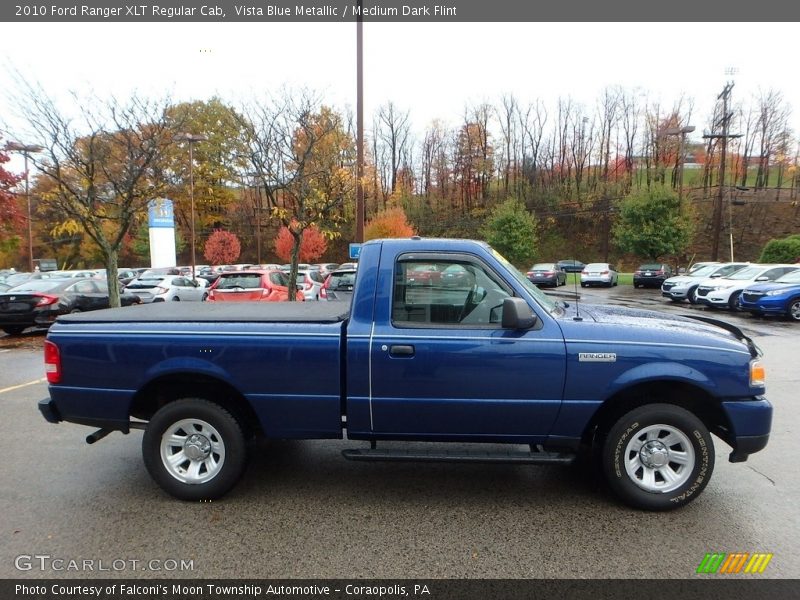Vista Blue Metallic / Medium Dark Flint 2010 Ford Ranger XLT Regular Cab