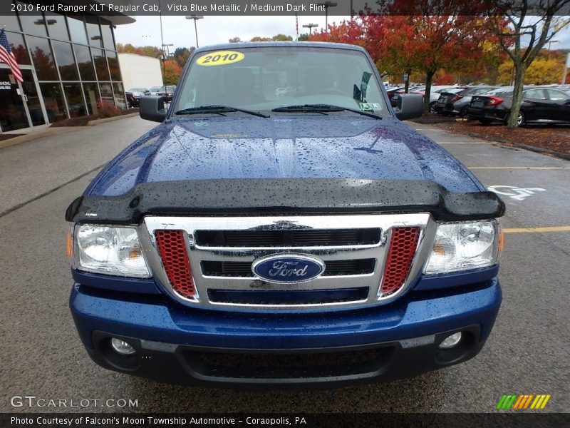 Vista Blue Metallic / Medium Dark Flint 2010 Ford Ranger XLT Regular Cab