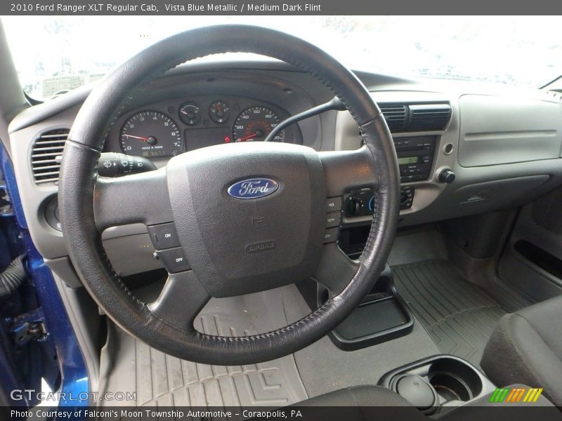 Vista Blue Metallic / Medium Dark Flint 2010 Ford Ranger XLT Regular Cab