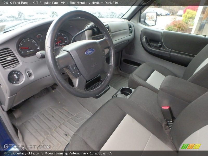Vista Blue Metallic / Medium Dark Flint 2010 Ford Ranger XLT Regular Cab