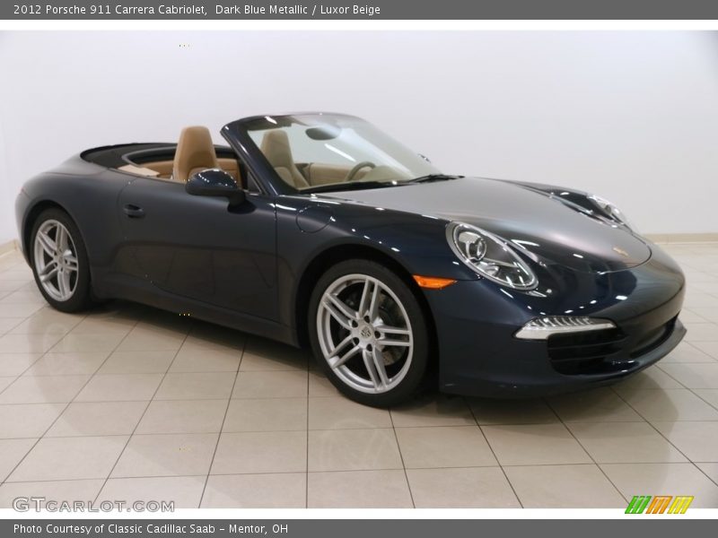 Dark Blue Metallic / Luxor Beige 2012 Porsche 911 Carrera Cabriolet
