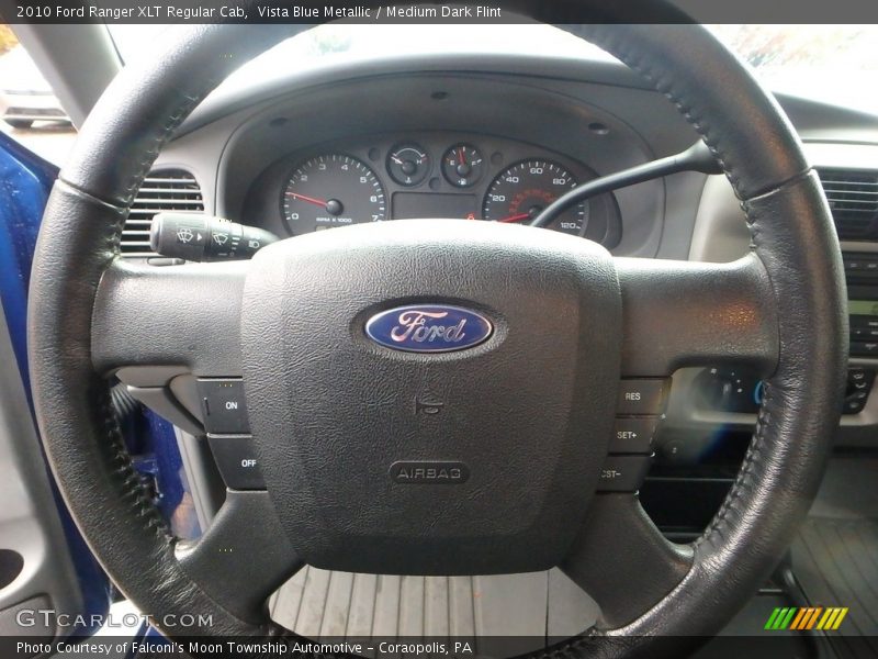 Vista Blue Metallic / Medium Dark Flint 2010 Ford Ranger XLT Regular Cab