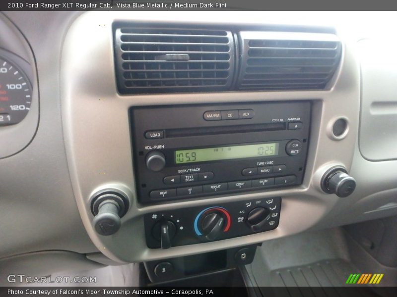 Vista Blue Metallic / Medium Dark Flint 2010 Ford Ranger XLT Regular Cab