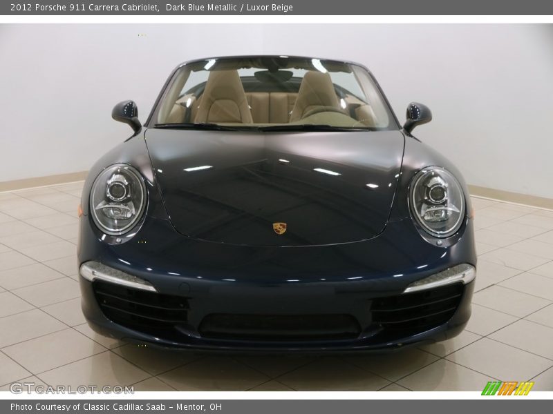Dark Blue Metallic / Luxor Beige 2012 Porsche 911 Carrera Cabriolet
