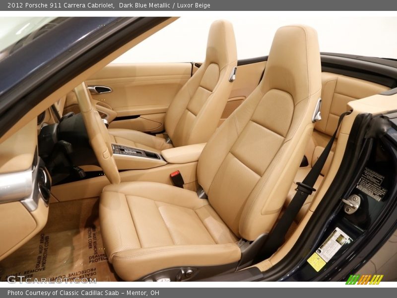 Dark Blue Metallic / Luxor Beige 2012 Porsche 911 Carrera Cabriolet