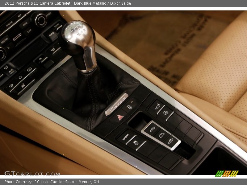 Dark Blue Metallic / Luxor Beige 2012 Porsche 911 Carrera Cabriolet
