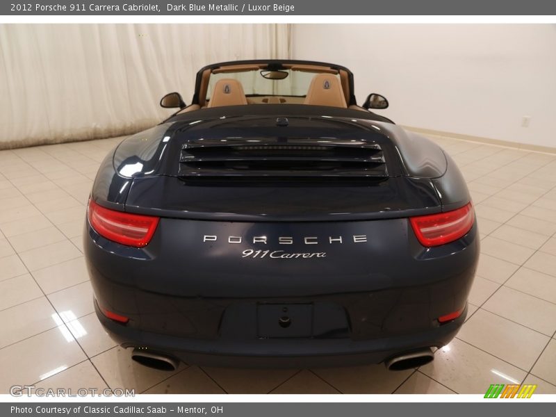Dark Blue Metallic / Luxor Beige 2012 Porsche 911 Carrera Cabriolet