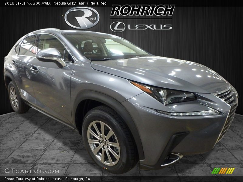 Nebula Gray Pearl / Rioja Red 2018 Lexus NX 300 AWD