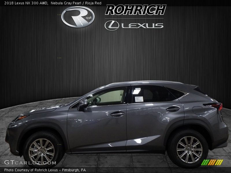 Nebula Gray Pearl / Rioja Red 2018 Lexus NX 300 AWD