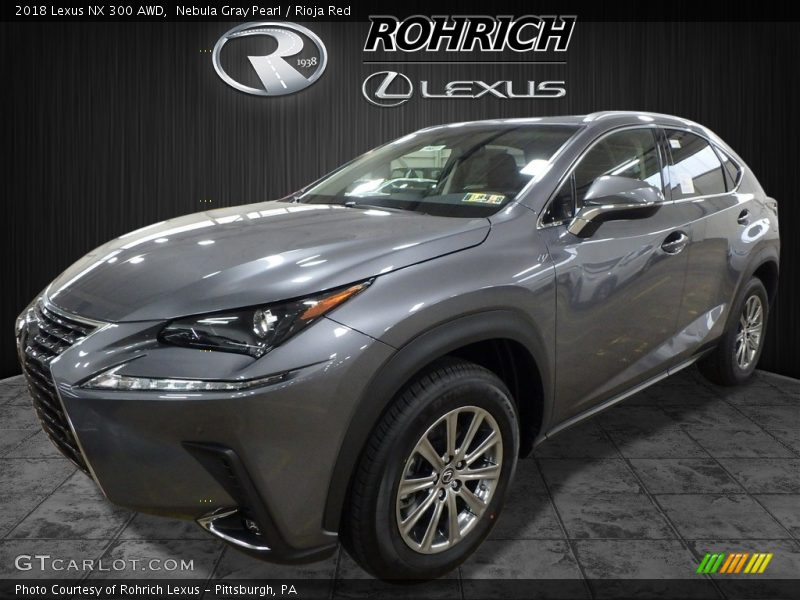 Nebula Gray Pearl / Rioja Red 2018 Lexus NX 300 AWD