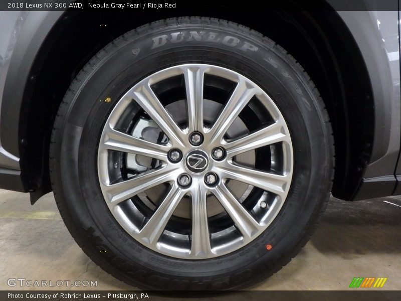 Nebula Gray Pearl / Rioja Red 2018 Lexus NX 300 AWD