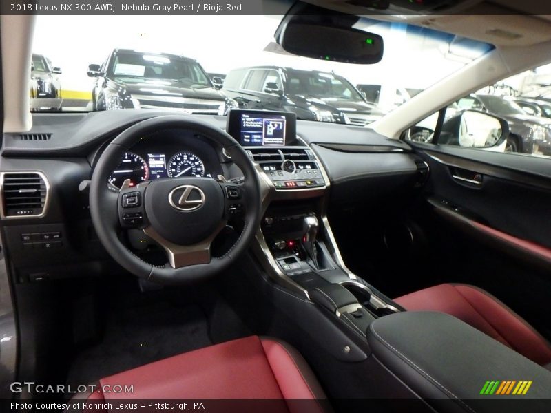 Nebula Gray Pearl / Rioja Red 2018 Lexus NX 300 AWD