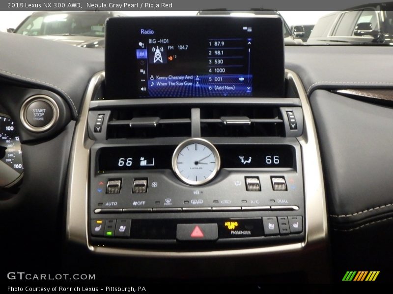 Nebula Gray Pearl / Rioja Red 2018 Lexus NX 300 AWD