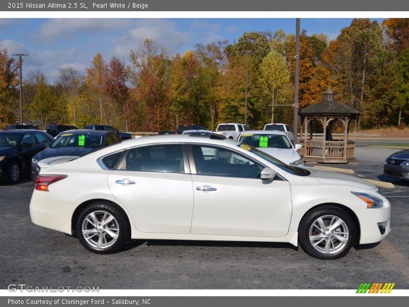 Pearl White / Beige 2015 Nissan Altima 2.5 SL