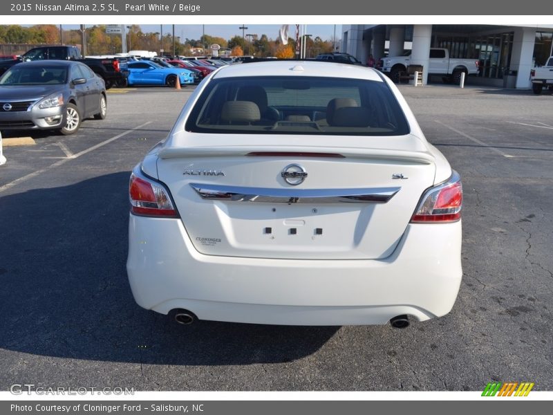 Pearl White / Beige 2015 Nissan Altima 2.5 SL