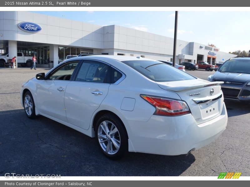 Pearl White / Beige 2015 Nissan Altima 2.5 SL